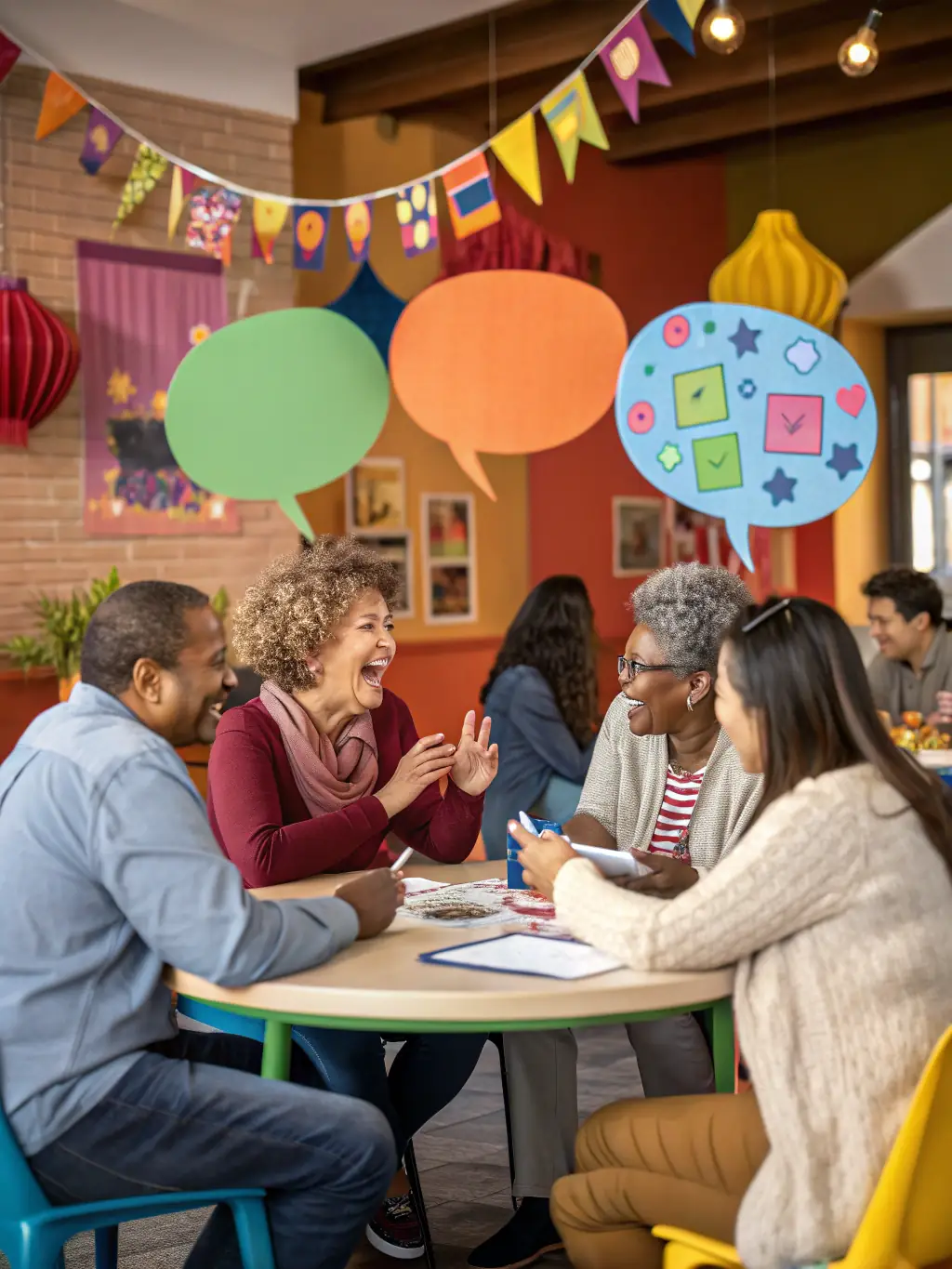 A group of patients participates in a celiac disease support group, fostering community and shared learning at Cardio Care & Celic Care.